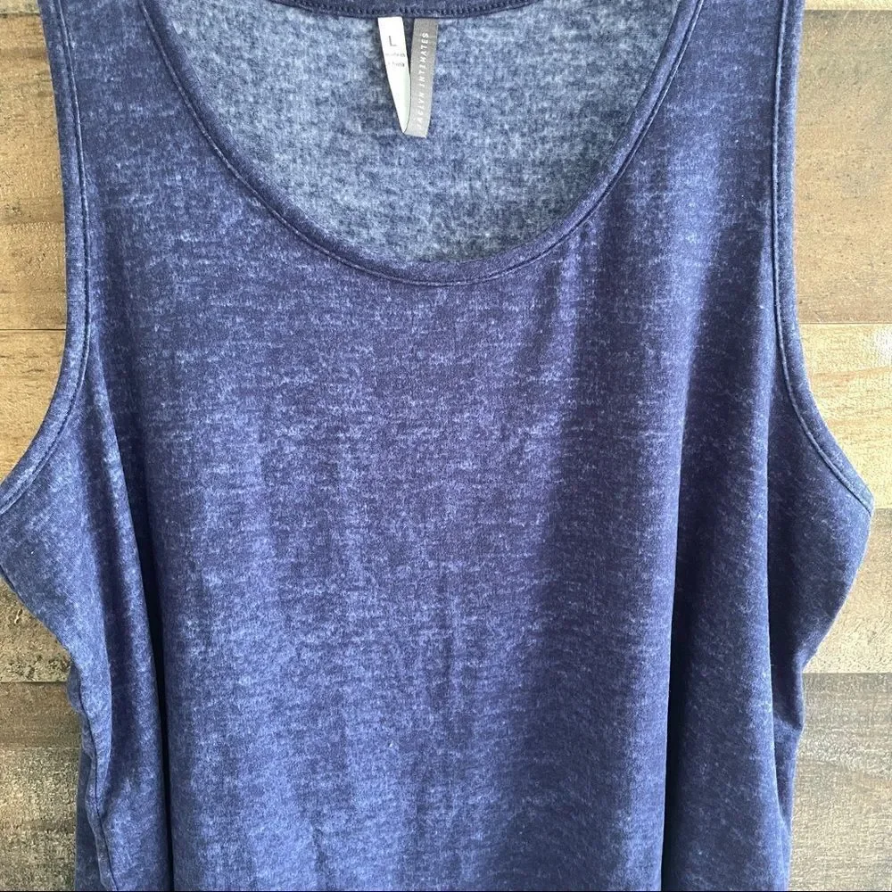 Jaclyn Intimates Blue Plush Tank Top Size Large Like New